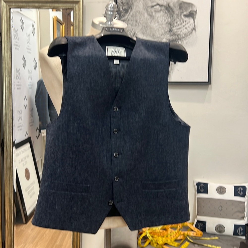 Mens Navy 5 button Vest